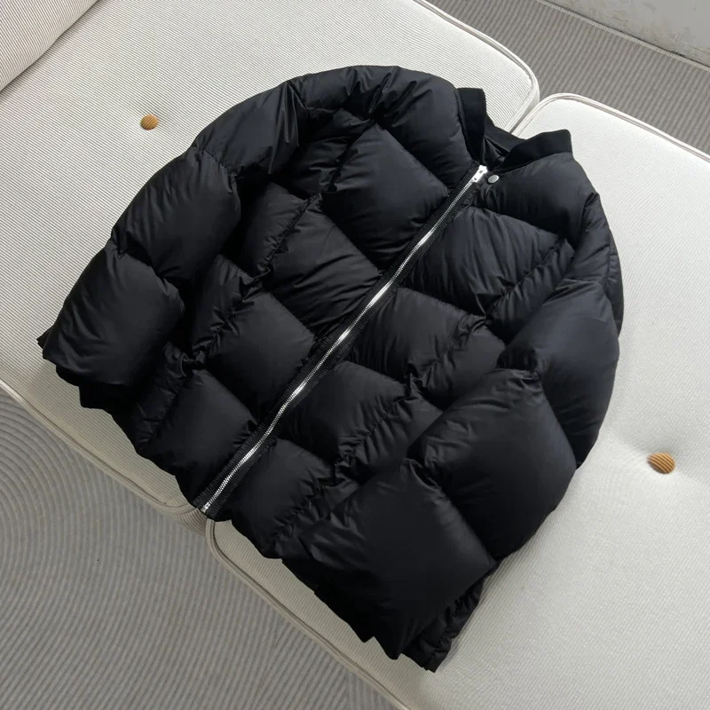 Schinteon женская куртка на белом утином пуху с бейсбольным воротником - Фотография_2