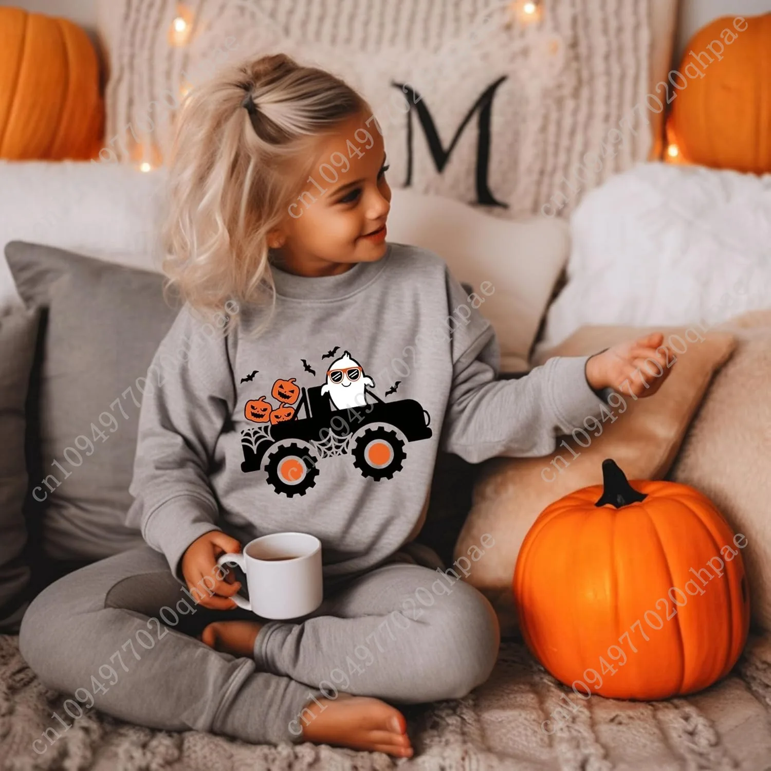 Детский свитшот на хэллоуин для мальчиков и девочек - Фотография_2