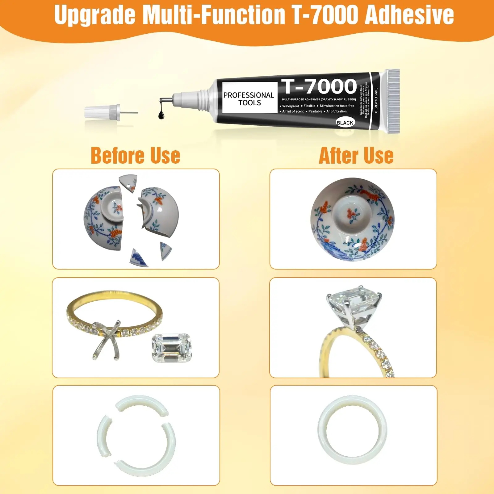 T7000 черный клей для ремонта мобильного экрана - Фотография_5