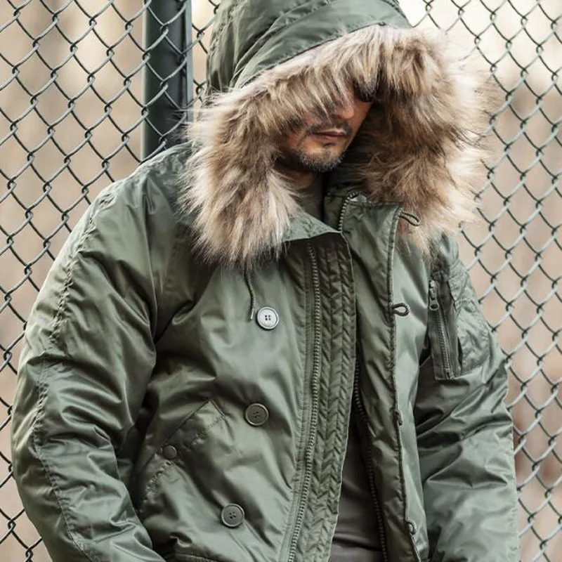 Зимняя водонепроницаемая и ветрозащитная мужская парка n2b - Фотография_5