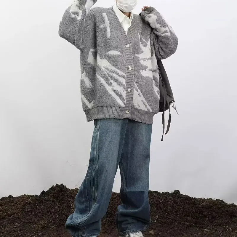 Флокированные свитера в американском стиле ретро - Фотография_3