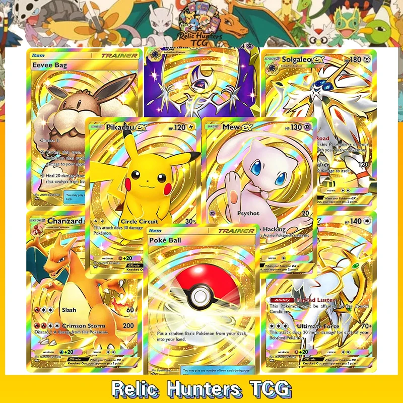 Карманные карты из фольги holo pockemontcg diy ptcg