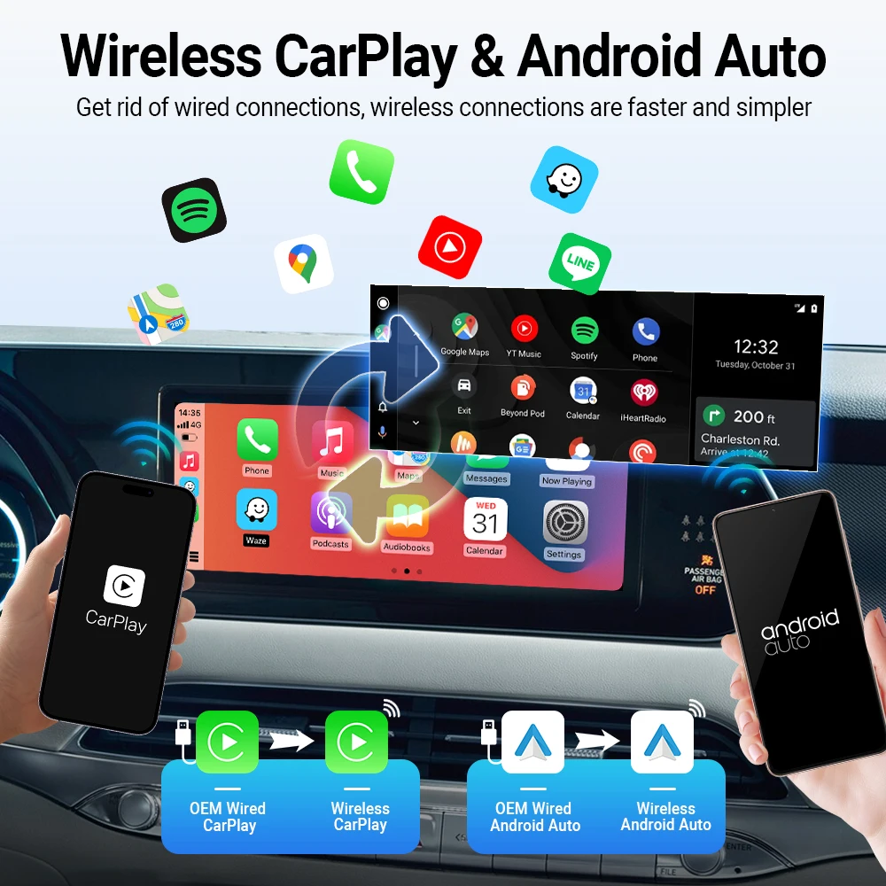 Мини-беспроводной адаптер android auto carplay - Фотография_6