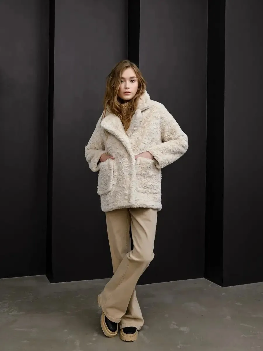 Женские пальто из искусственного кроличьего меха - Фотография_5