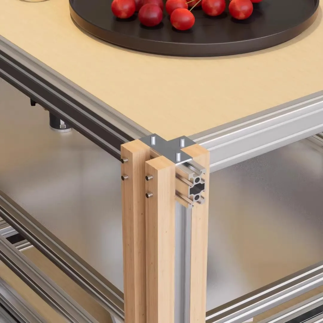 Обеденный боковой шкаф из алюминиевого профиля - Фотография_5