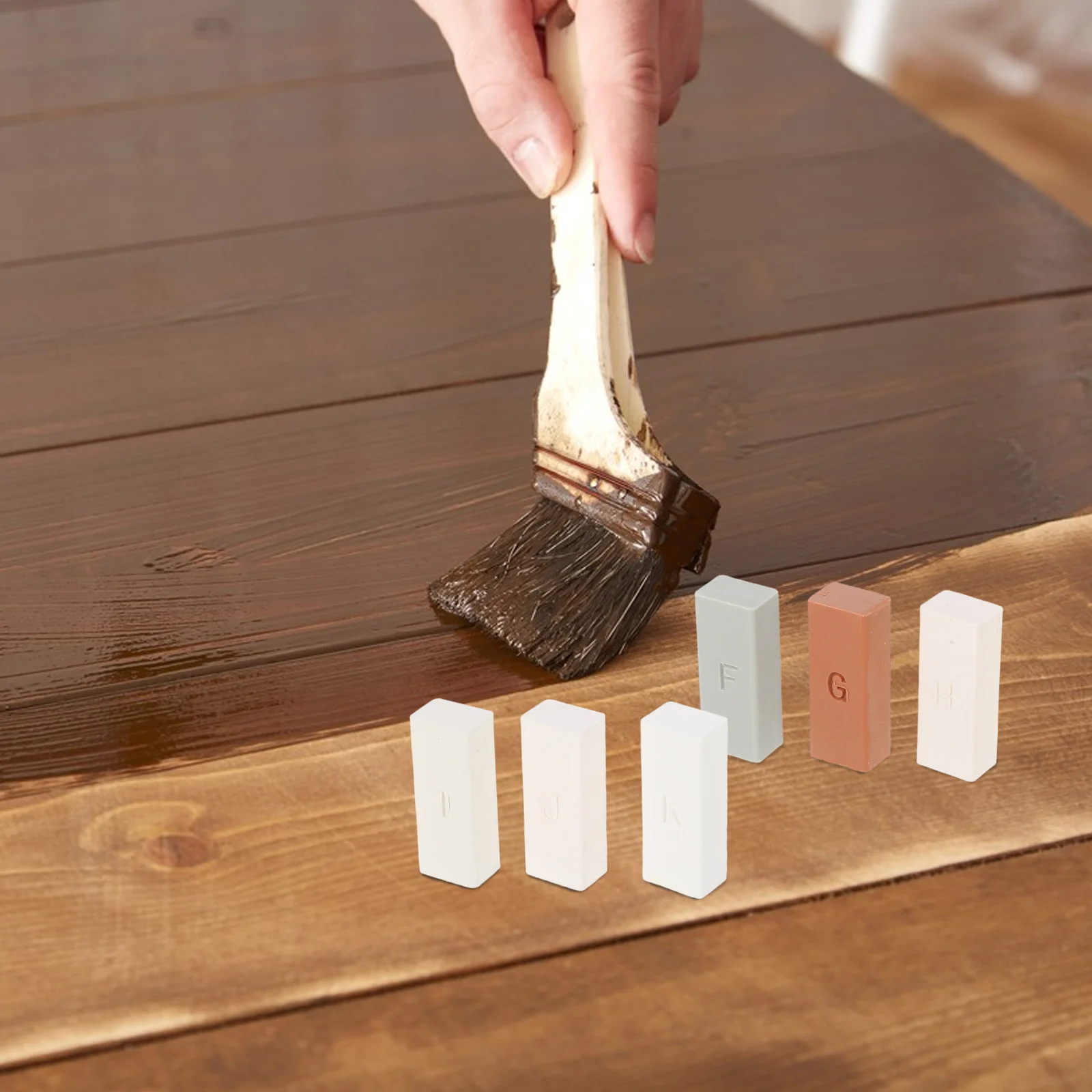 Набор восковых блоков для ремонта пола для lvt wpc - Фотография_4