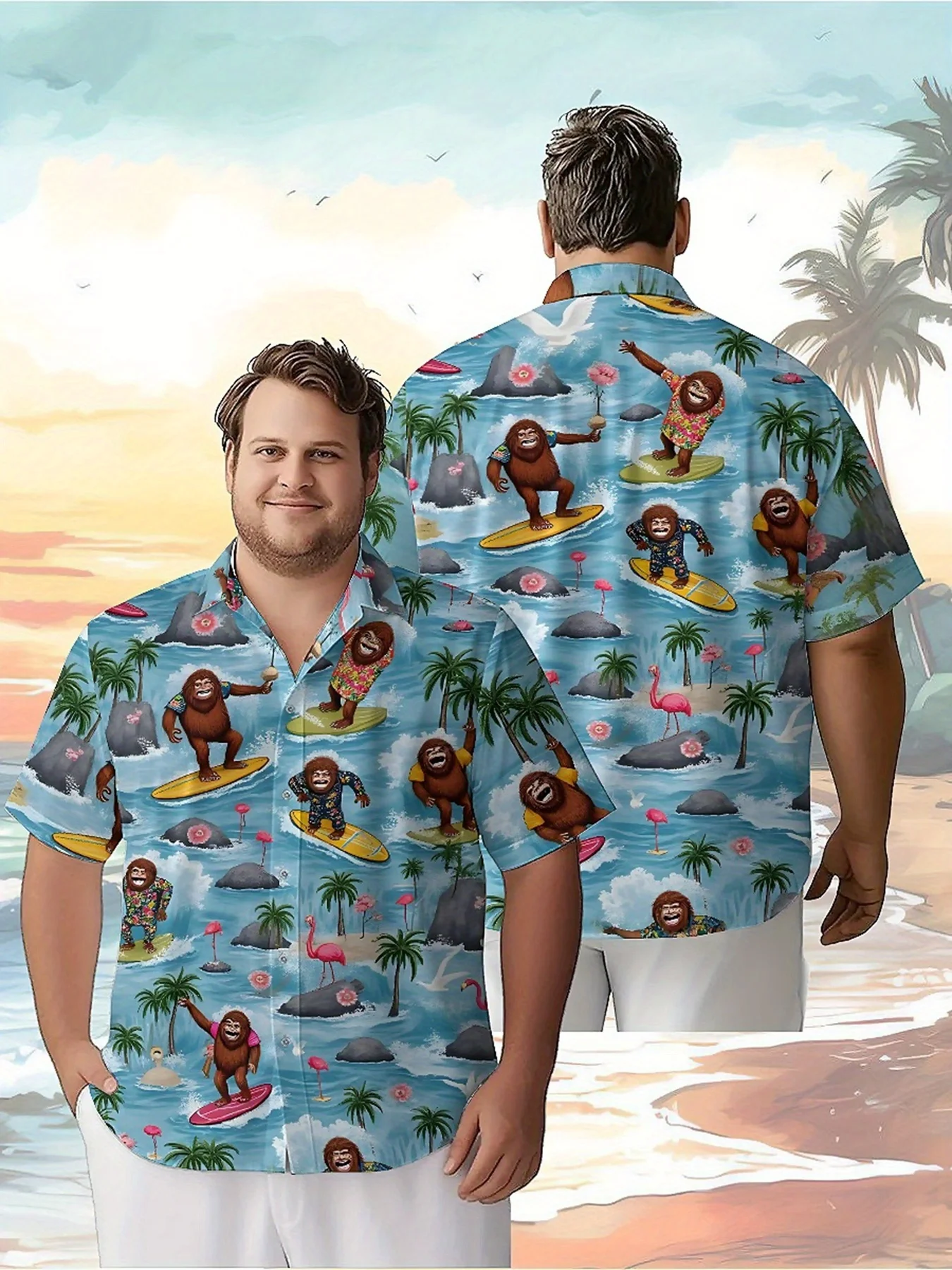 Мужские гавайские рубашки больших