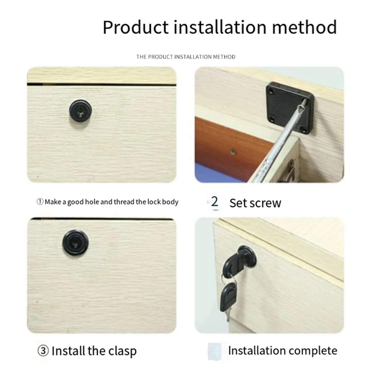 Abfa замок для ящика офисного стола из цинкового сплава - Фотография_4