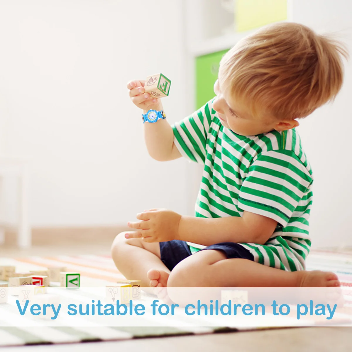 Детские водонепроницаемые часы с мультяшным рисунком автомобиля - Фотография_3