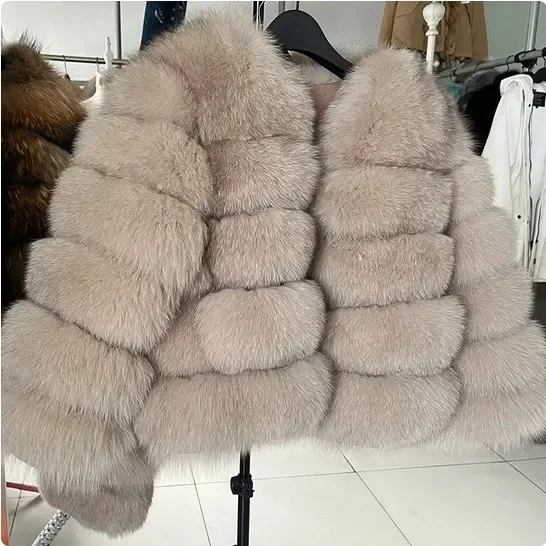 Women autumn winter faux fur fox - Фотография_4