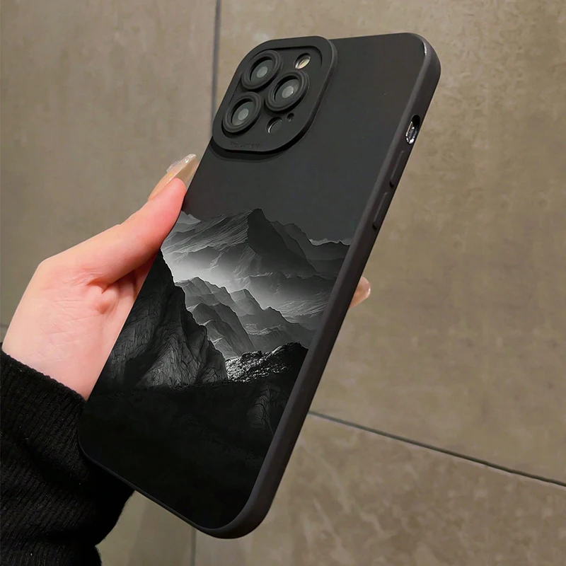 Black mountain ins design silicone - Фотография_3