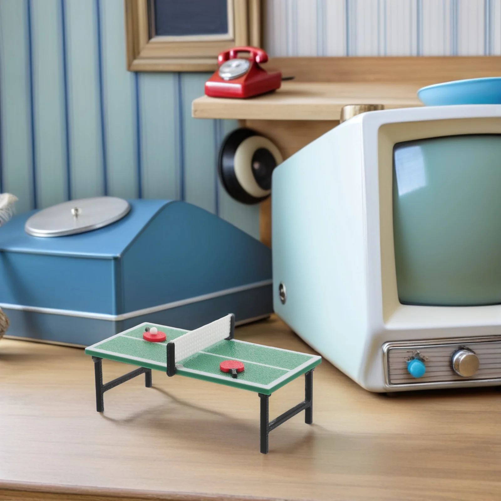 1 комплект, миниатюрный набор для настольного тенниса - Фотография_3