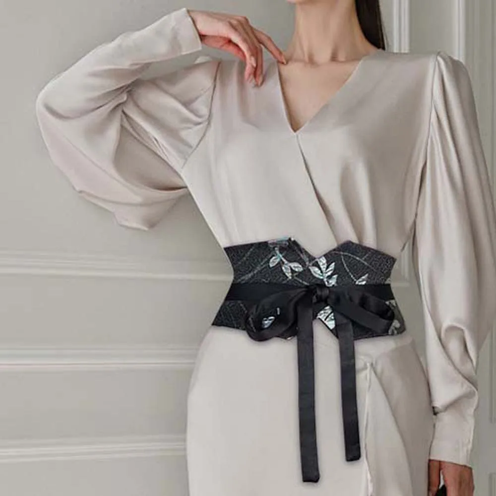 Регулируемый китайский широкий пояс с принтом - Фотография_3