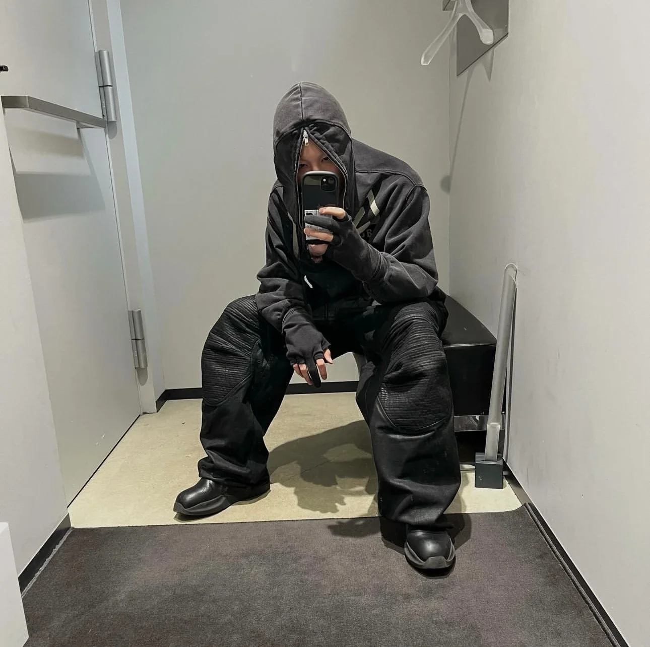 Nigo мужские байкерские повседневные брюки с широкими штанинами - Фотография_4