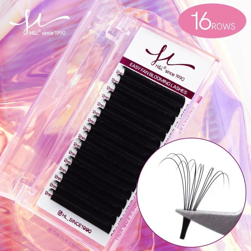 Song lashes 16 рядов легкие веерные