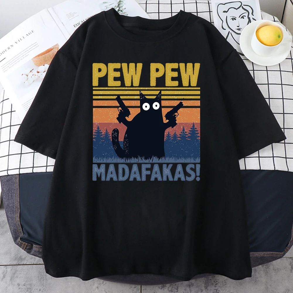 Мужская хлопковая футболка pew madafakas - Фотография_4