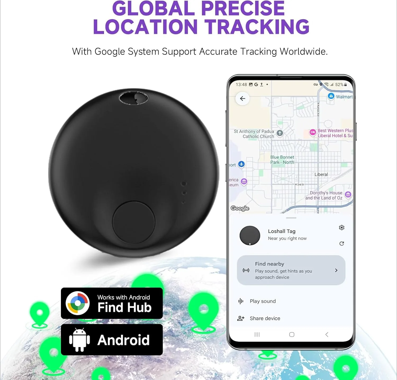 Мини-умный gps-трекер bluetooth