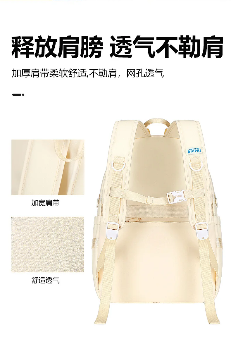 Школьный рюкзак для однотонных мальчиков и девочек - Фотография_4