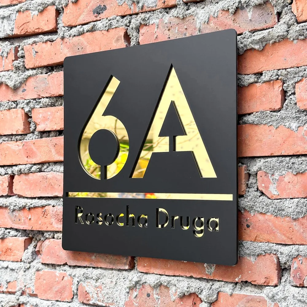 Изготовленная на заказ внешняя номерная табличка дома