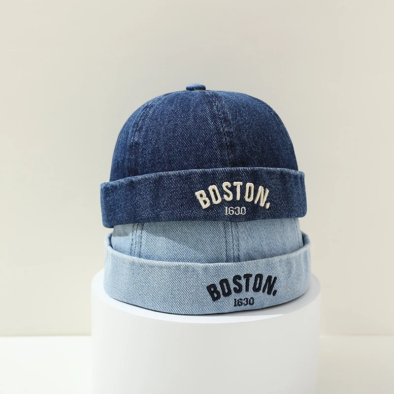 Синяя джинсовая кепка с дыней - Фотография_3