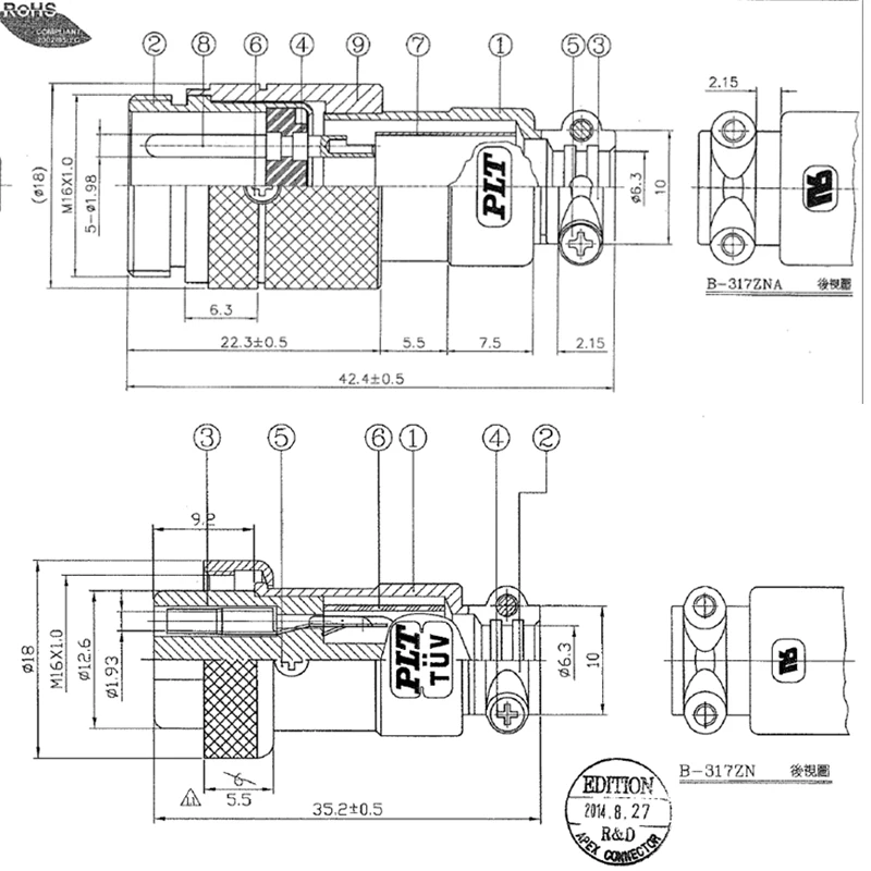 Plt-164-ad-r plt-164-p-r apex 4-контактный - Фотография_6