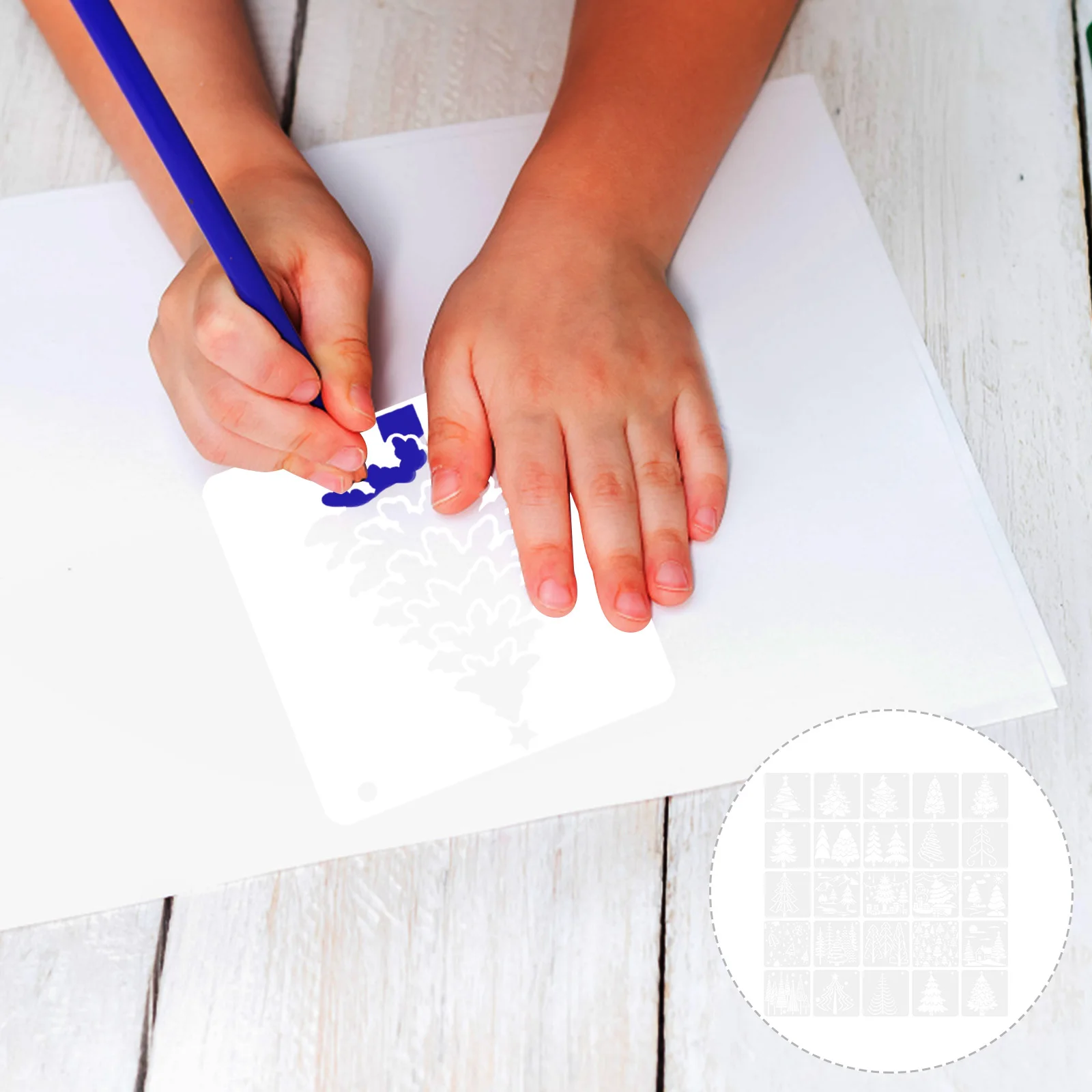 Трафареты для рисования рождественской елки