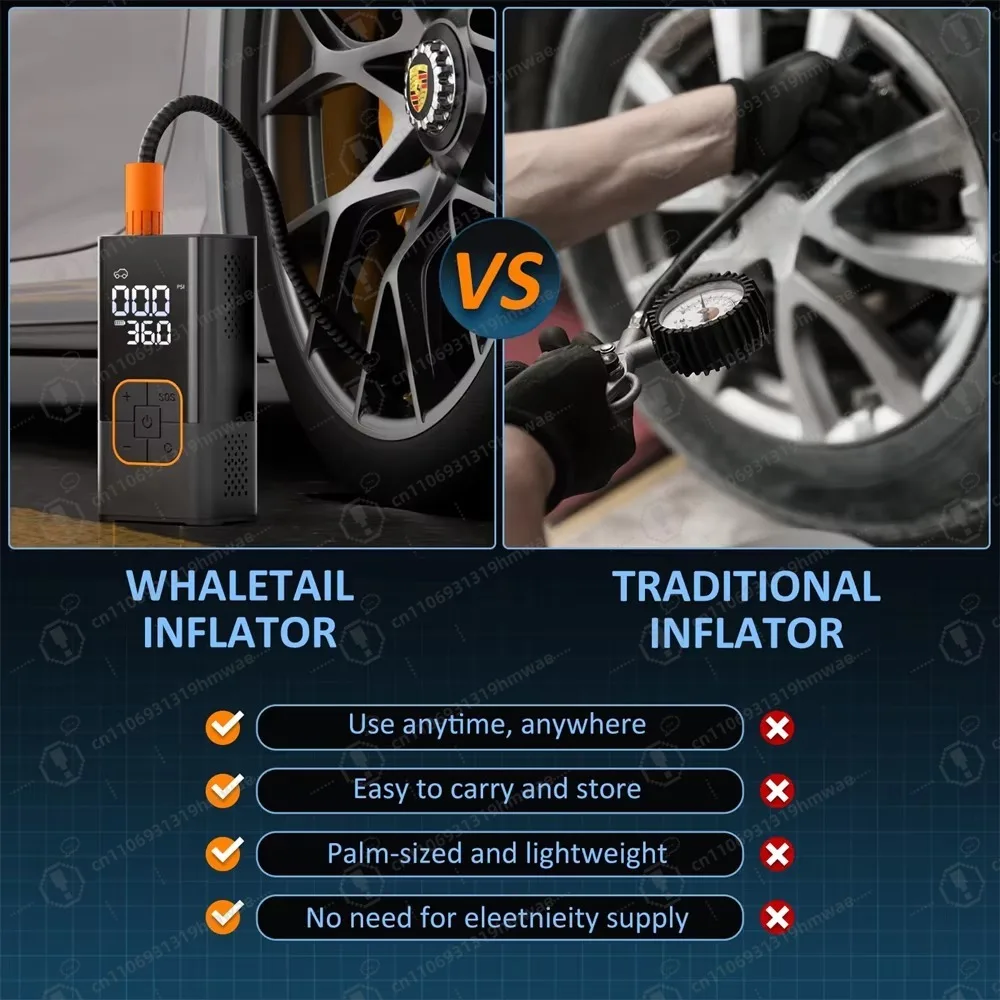 Беспроводной портативный насос для накачивания шин - Фотография_3
