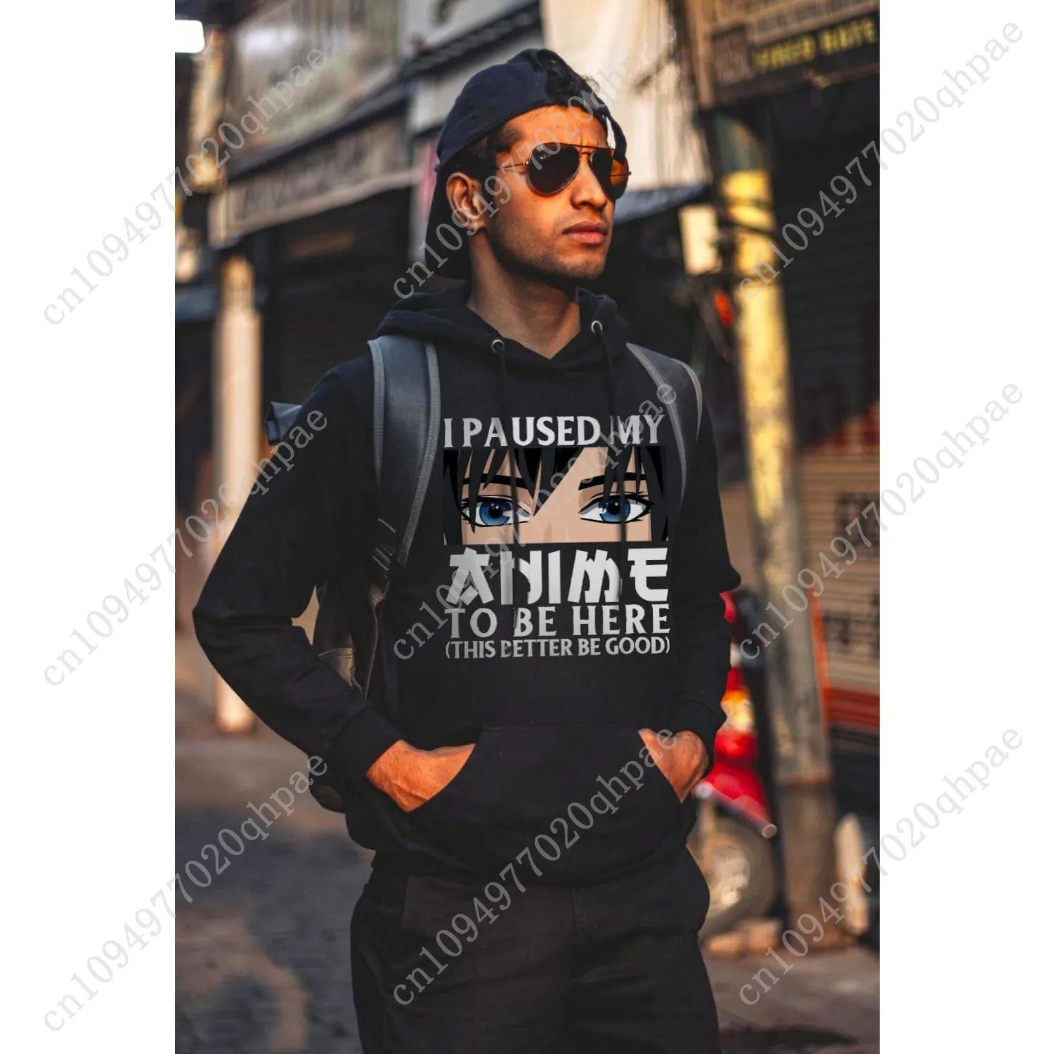 Толстовка с капюшоном в стиле аниме для мужчин-подростков - Фотография_2