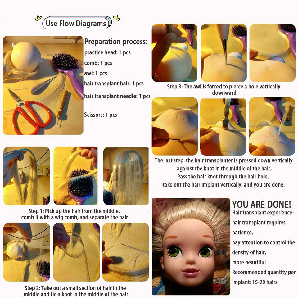 Волосы куклы bjd - Фотография_6