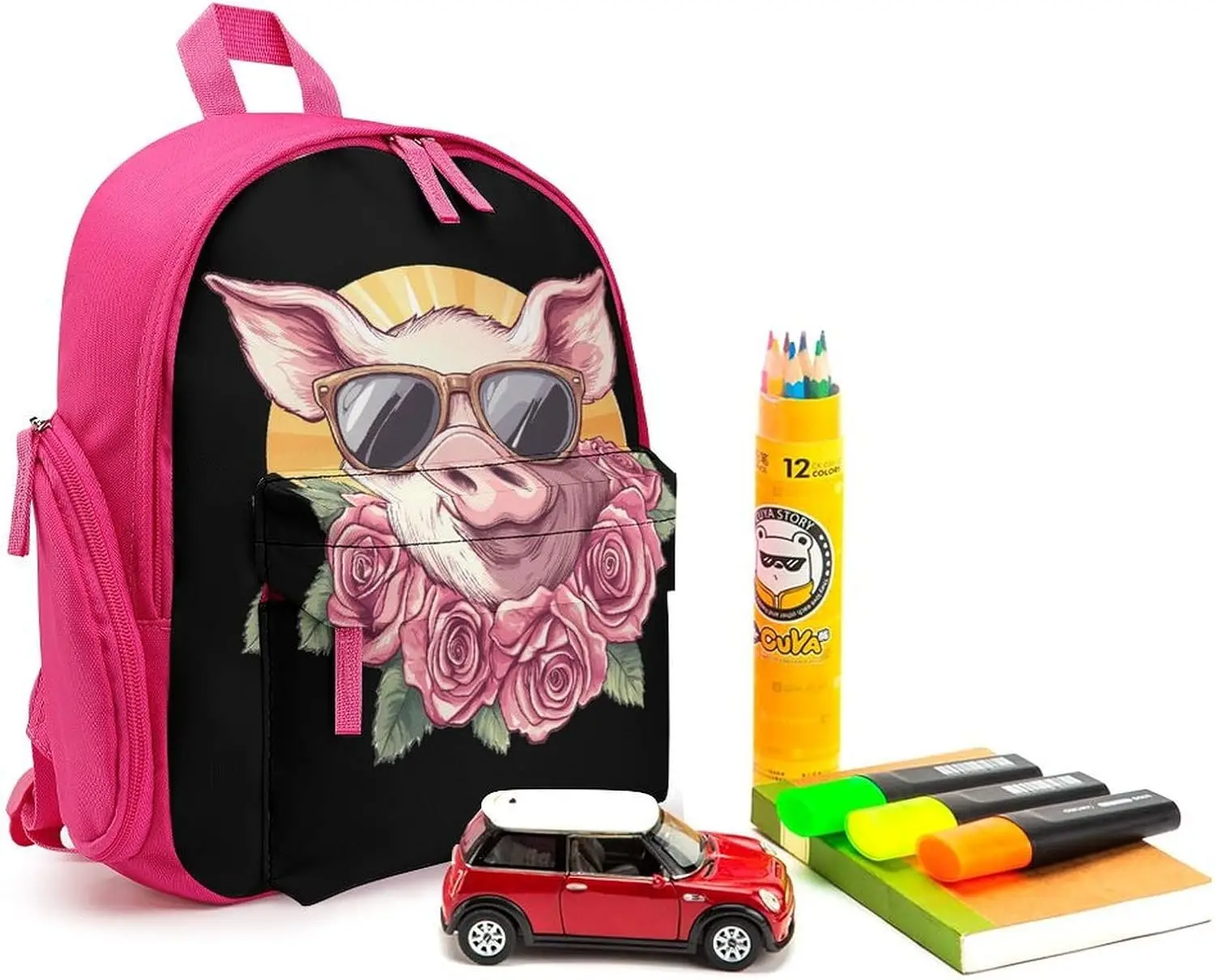 Рюкзак для ноутбука pigs rose flower - Фотография_3