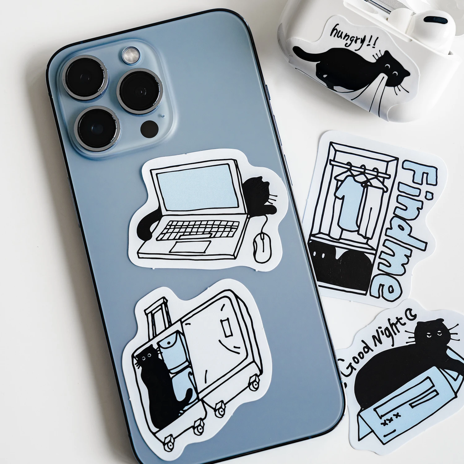 Kawaii черный кот серии наклейки - Фотография_4