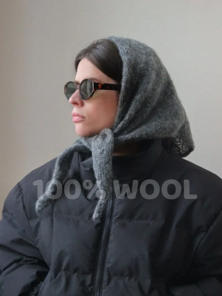 Зимний шарф из 100% шерсти для женщин