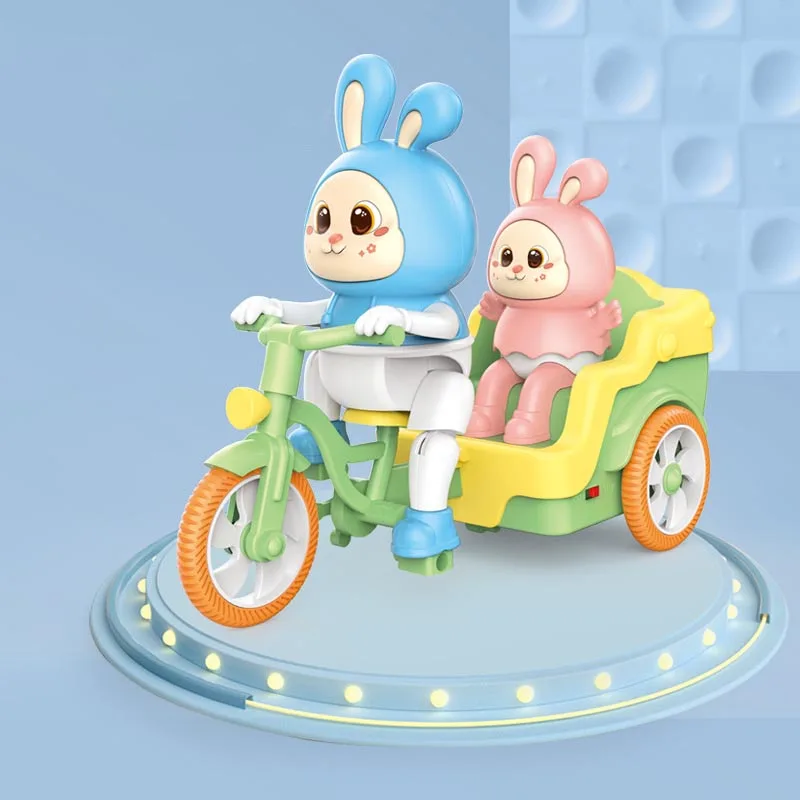 Электрический трехколесный велосипед с мультяшным кроликом - Фотография_3