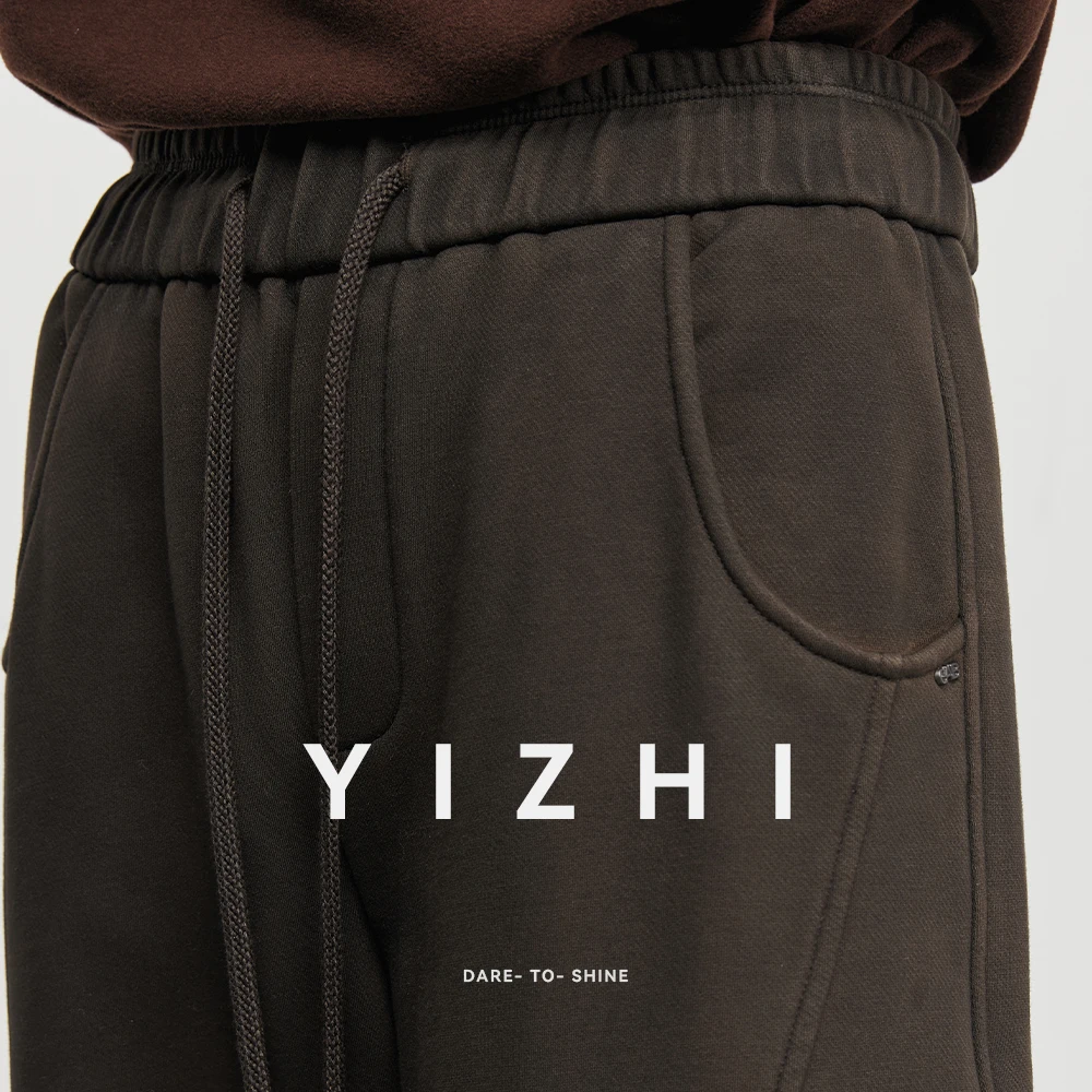 Модные мужские тяжелые толстые вязаные повседневные брюки - Фотография_6