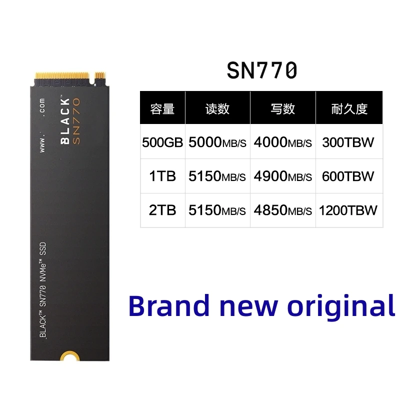 Sn770 sn850x внутренний твердотельный накопитель 1 тб 2 тб 4 тб nvme m - Фотография_2