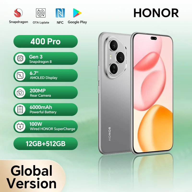 Новый смартфон honor 400 pro 5g global version