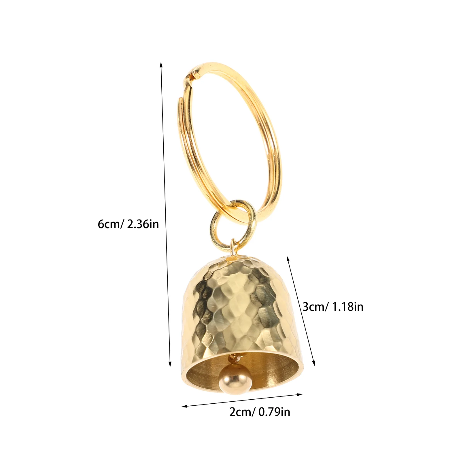 Открытый латунный брелок-колокольчик - Фотография_5