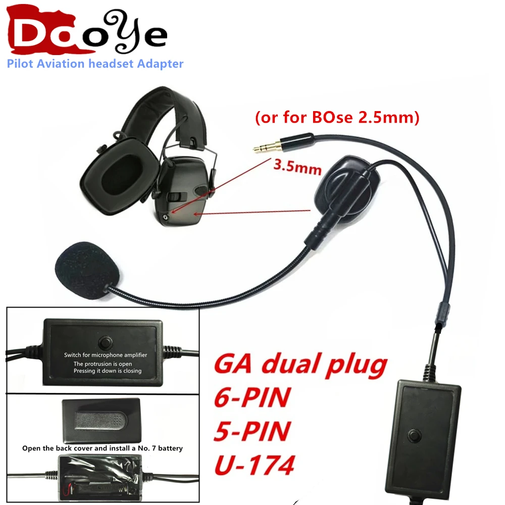 Адаптер для гарнитуры pilot aviation