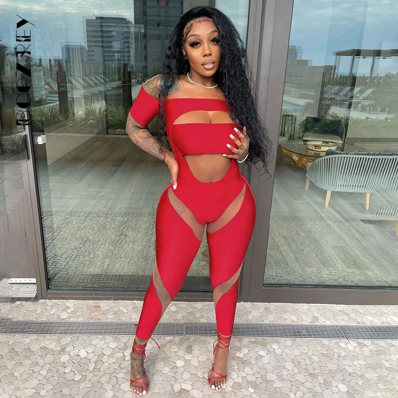 Пикантный красный комбинезон boozrey - Фотография_2