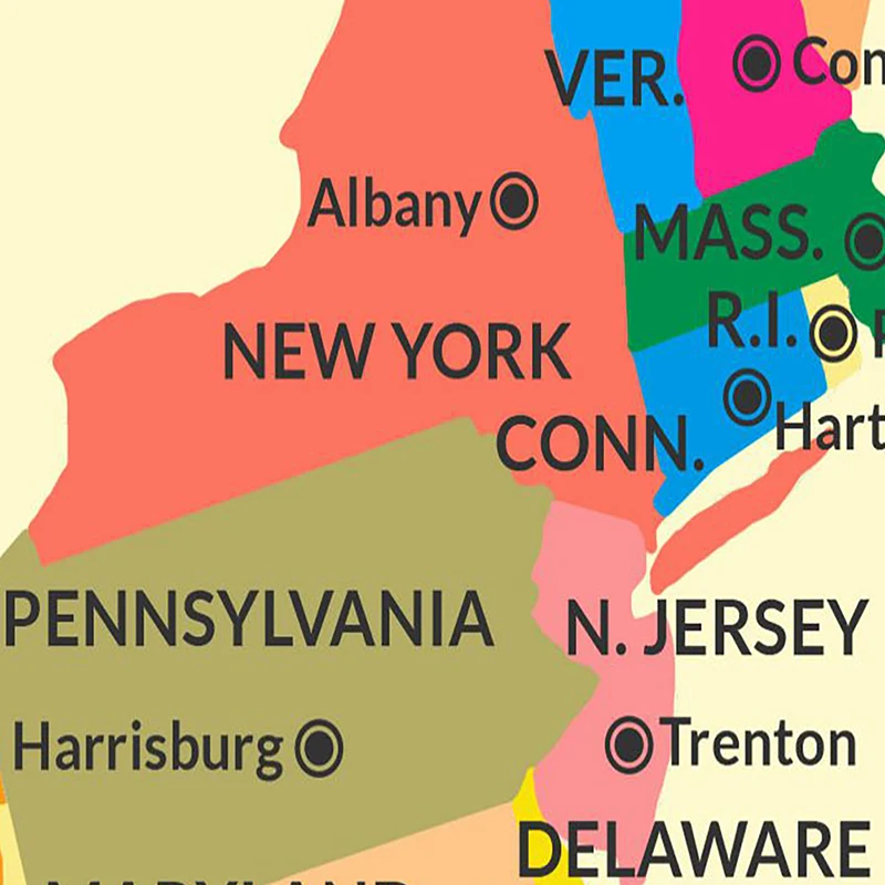 Карта сша на английском языке - Фотография_5