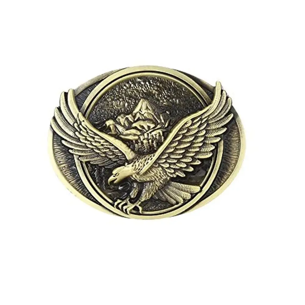 Винтажная пряжка для ремня медного цвета eagle для мужчин - Фотография_2