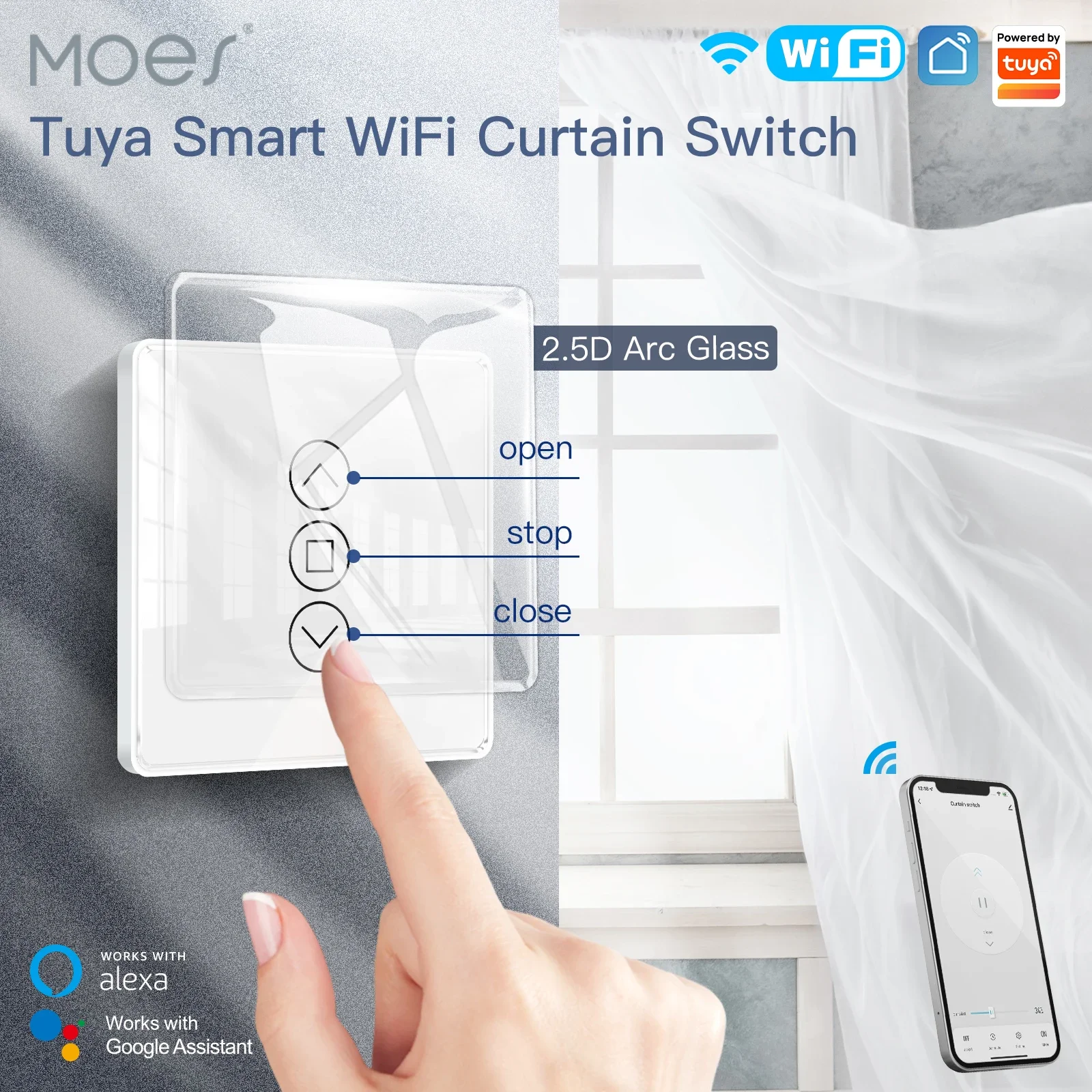Wi-fi smart 2.5d дуговой стеклянный