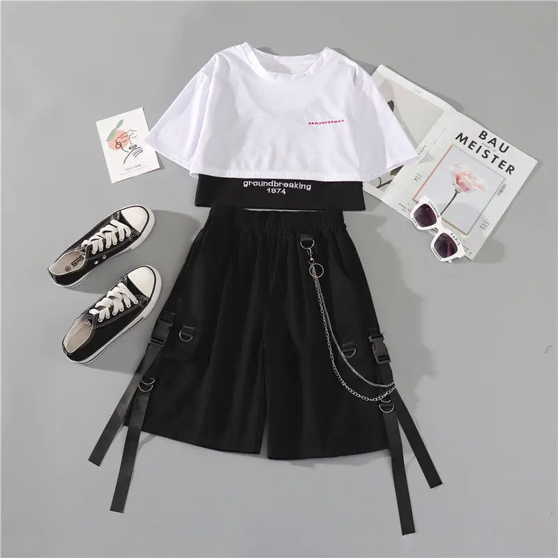 Новый летний короткий комплект для женщин