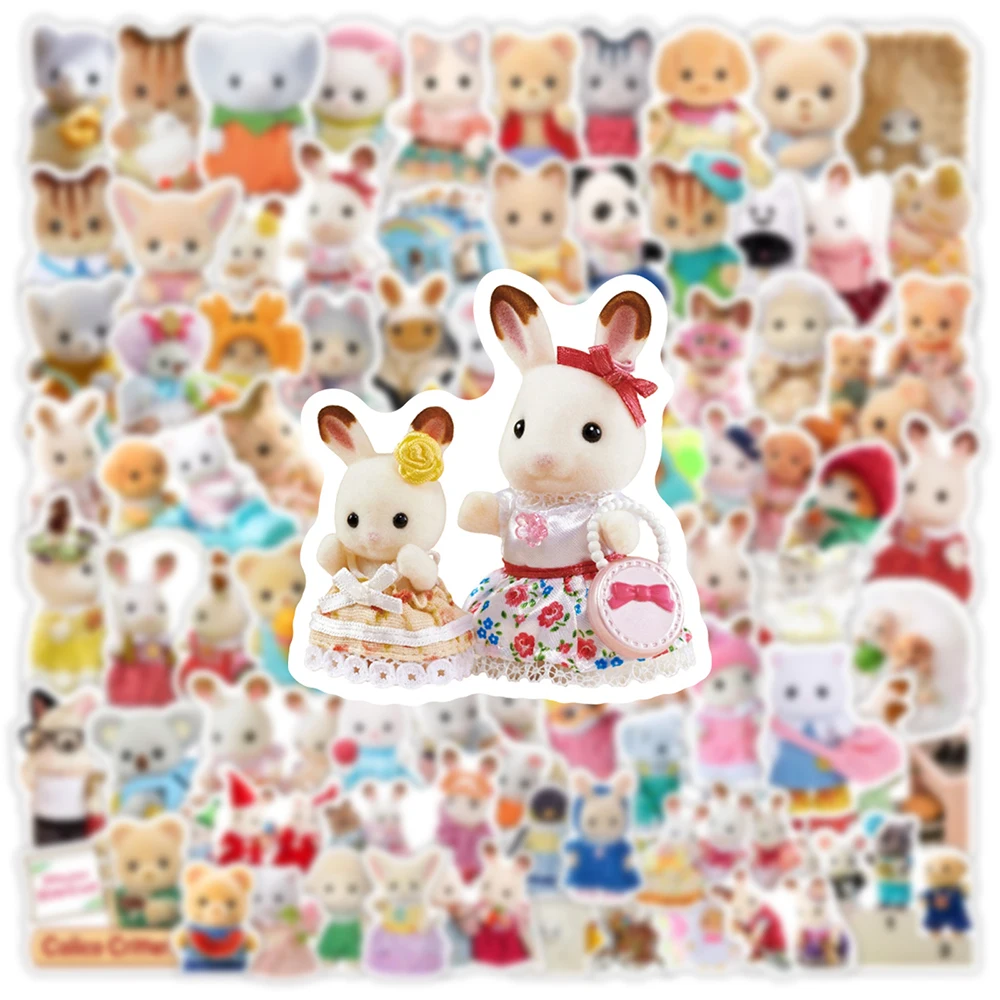 Милые детские наклейки с героями мультфильмов sylvanian families - Фотография_4