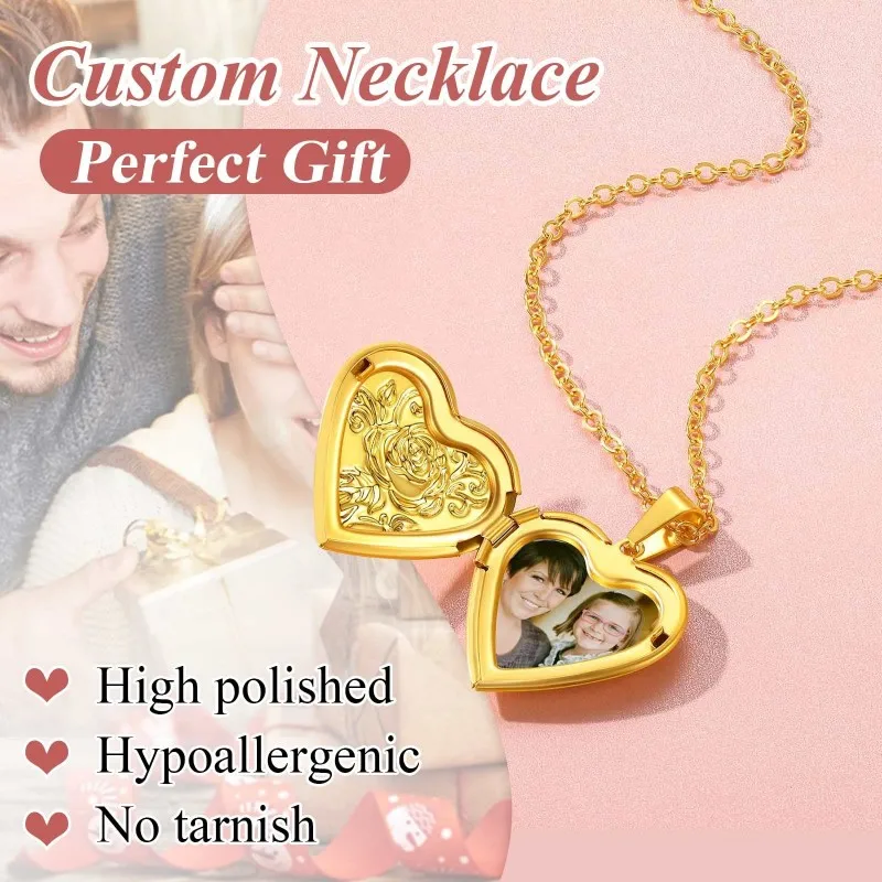 Ожерелье в форме сердца с фотографией на заказ - Фотография_4