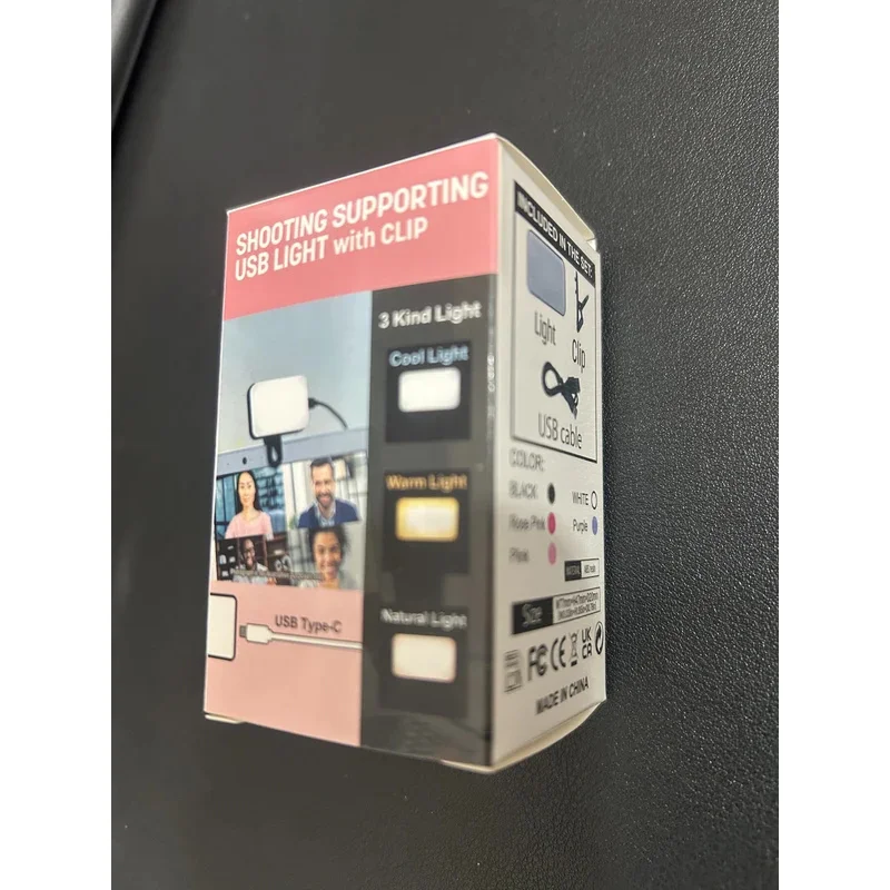 Мини-перезаряжаемый заполняющий светильник для селфи — 3 цветовых режима - Фотография_6