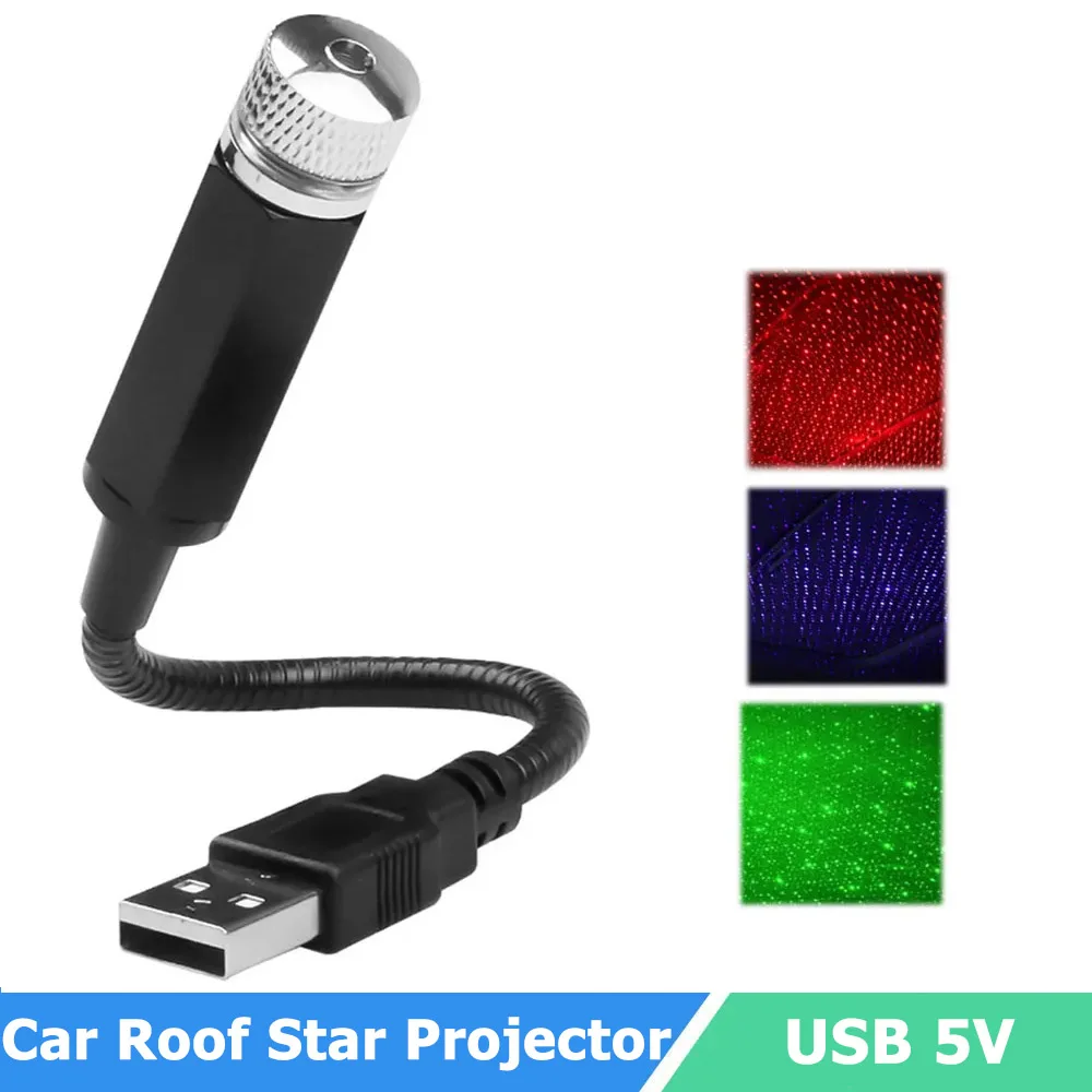 Миниатюрный usb проектор звезд на крыше автомобиля