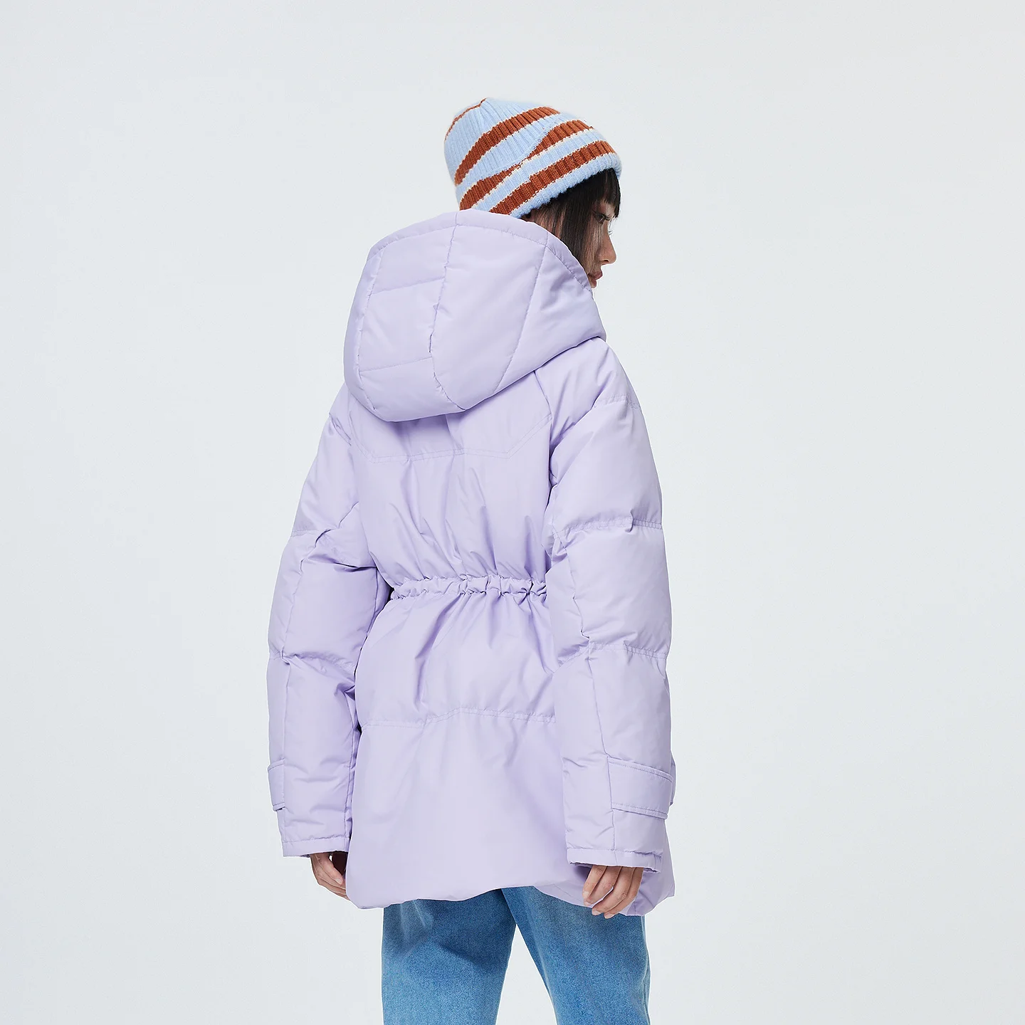 Metersbonwe женский длинный пуховик большого размера с капюшоном - Фотография_2