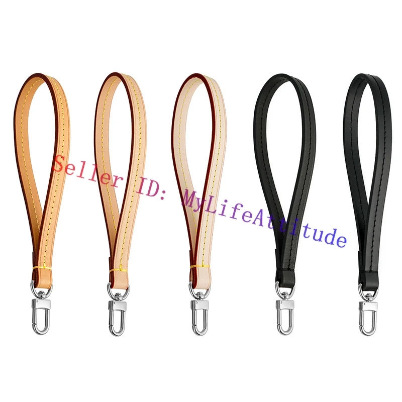 Ремешок на запястье из натуральной кожи vachetta для дизайнерской сумки - Фотография_2