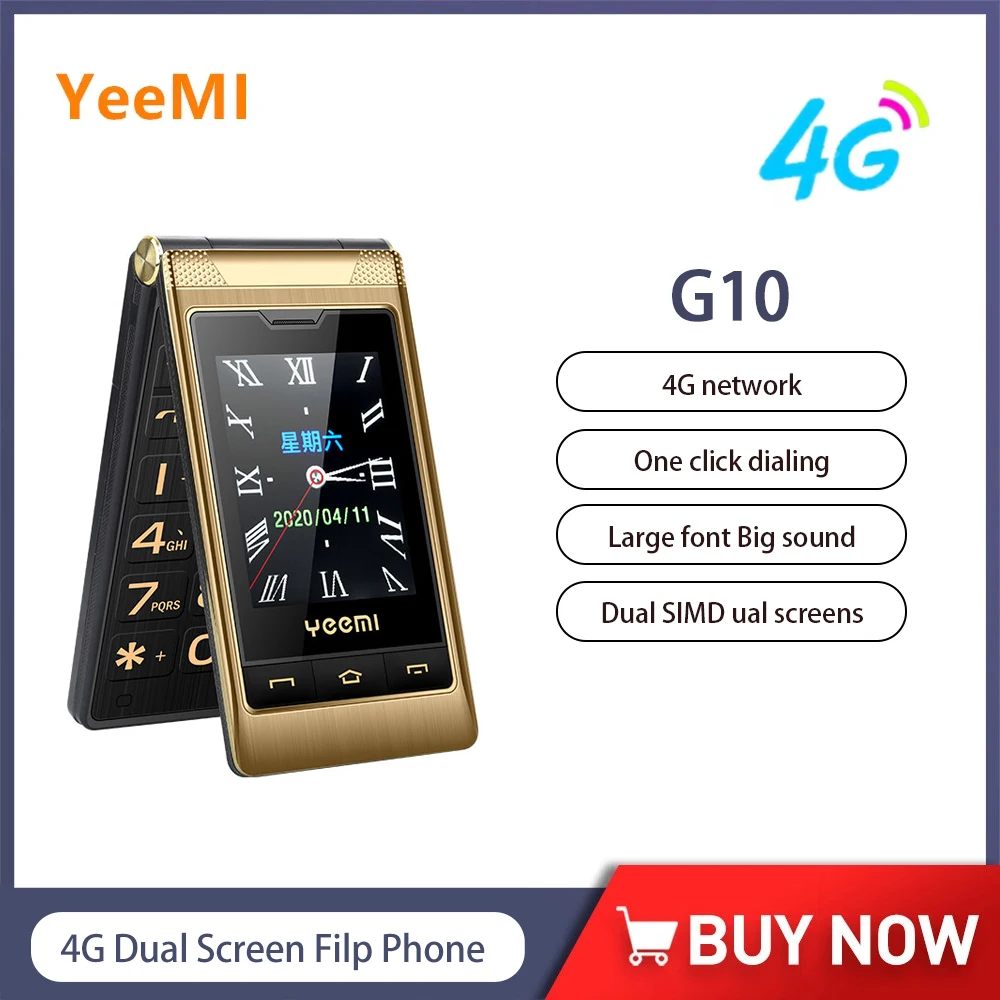 Yeemi g10 4g раскладной телефон 2